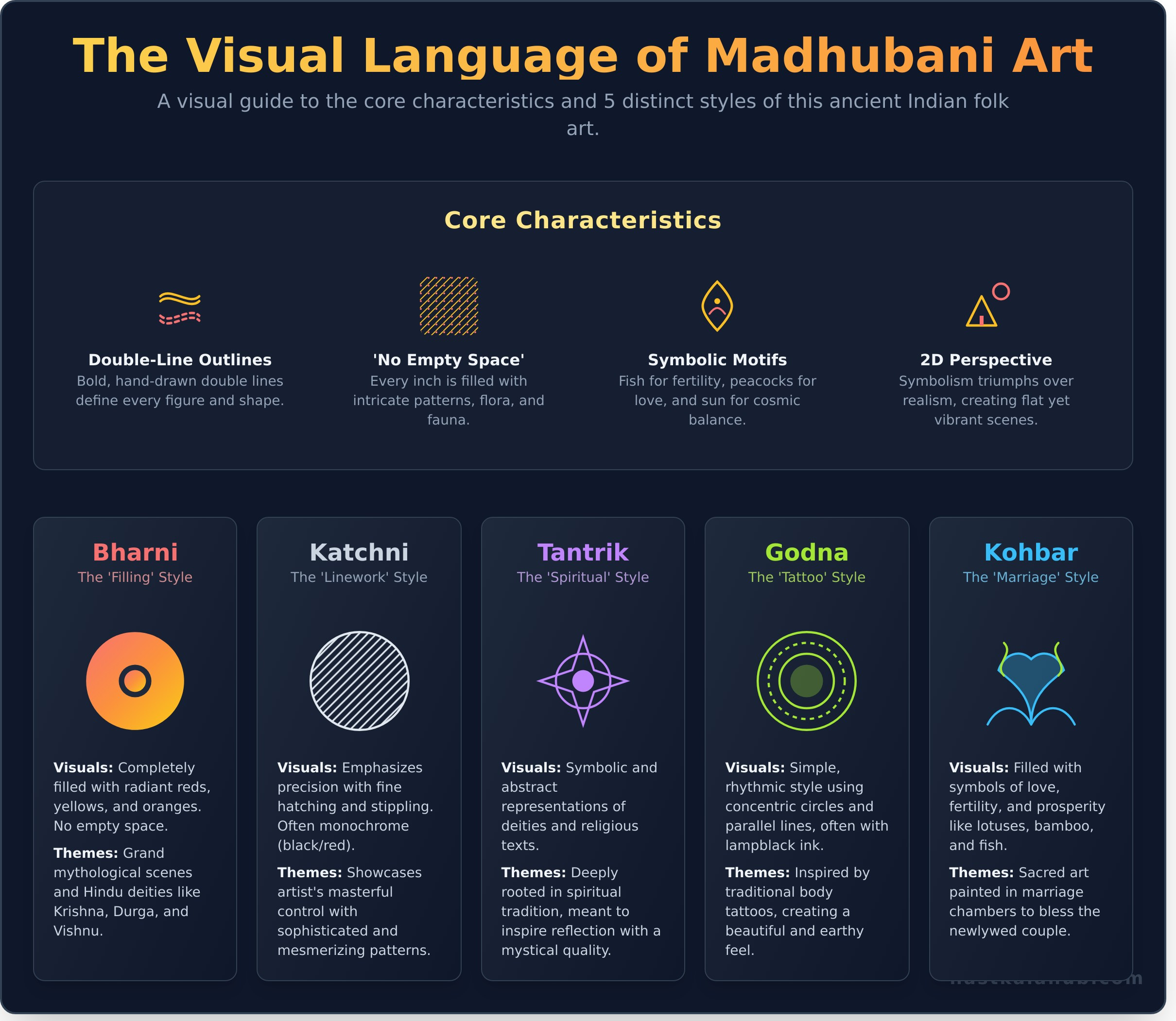 What is Madhubani Painting? A Guide to India’s Vibrant Folk Art - Infographic